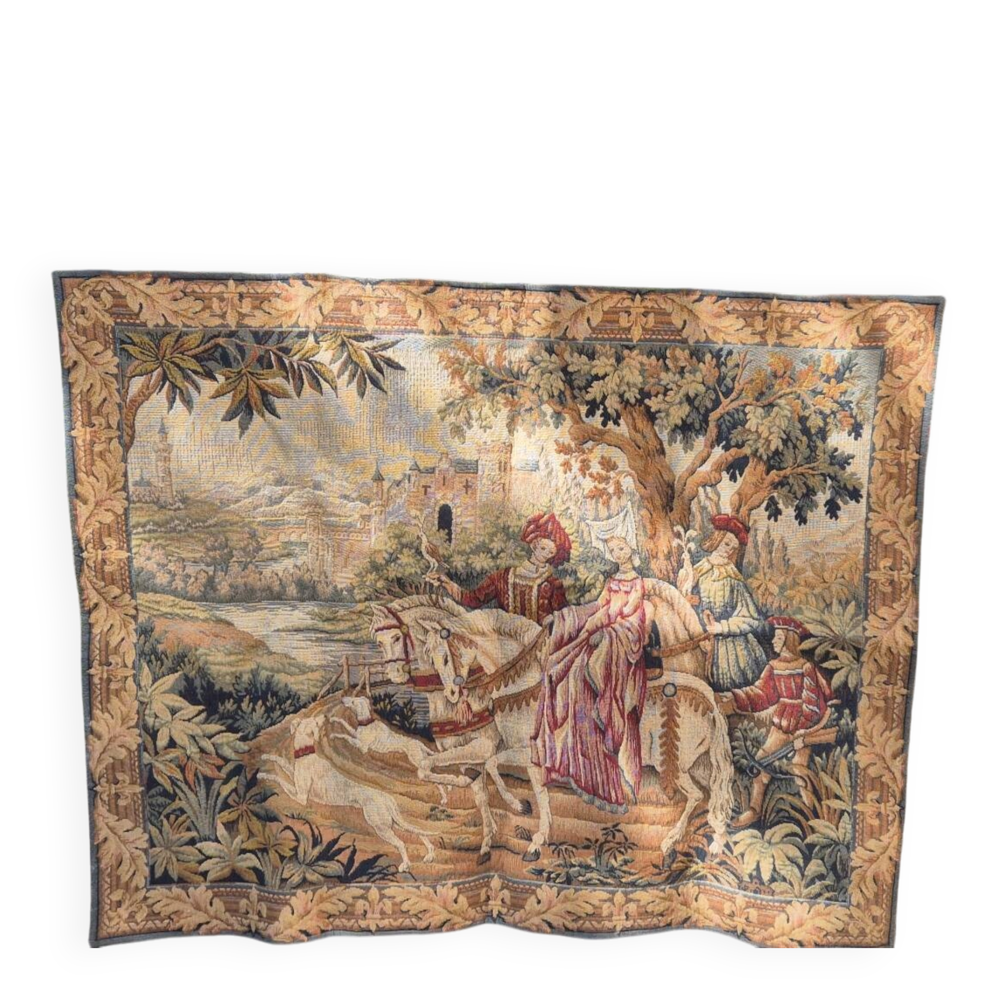 Tapisserie murale vintage Marc Waymel La Chasse Royale