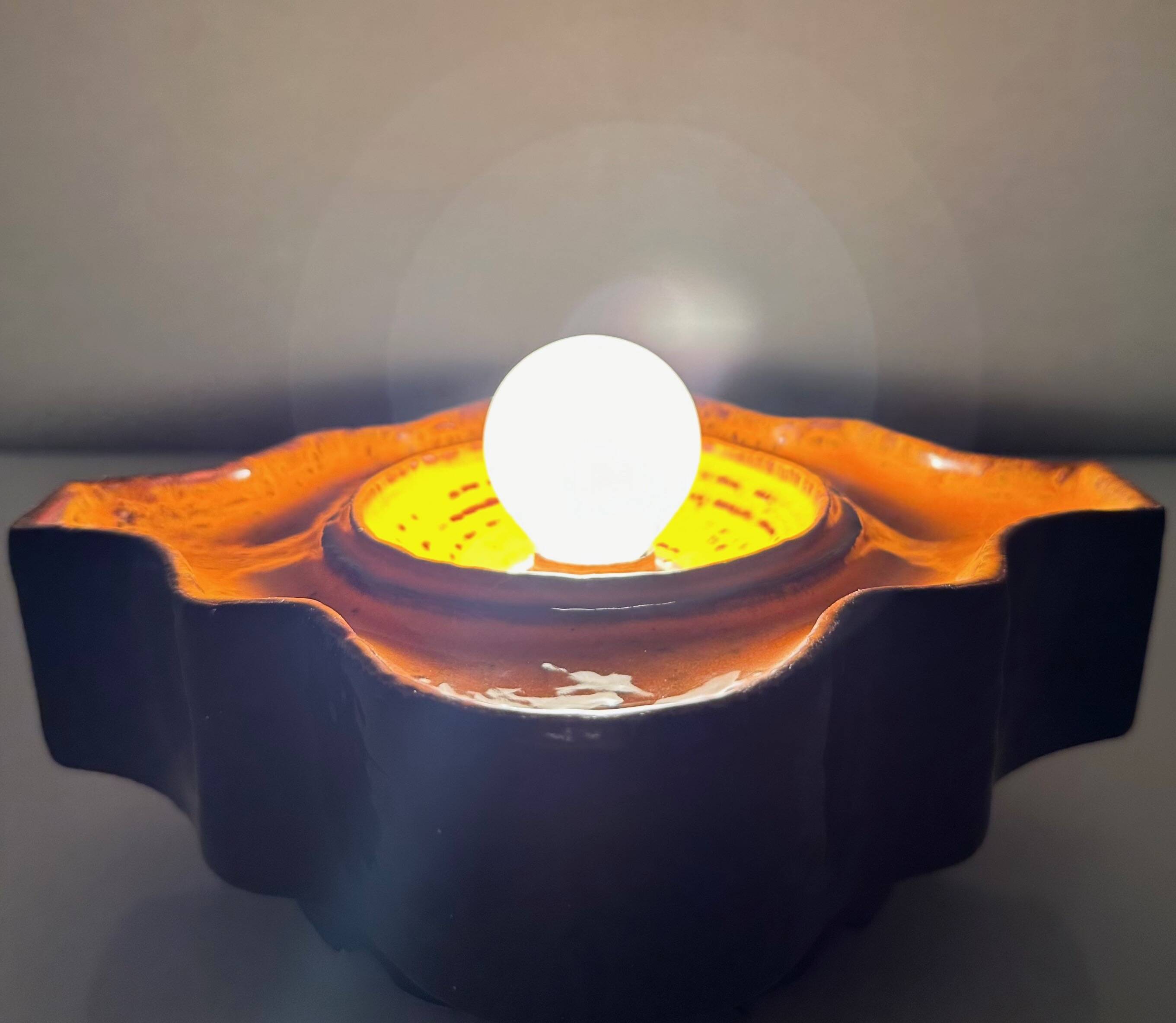 Vintage ceramic wall lamp, Hustadt wall lamp, Pop Art