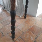 Table with turned wooden base
