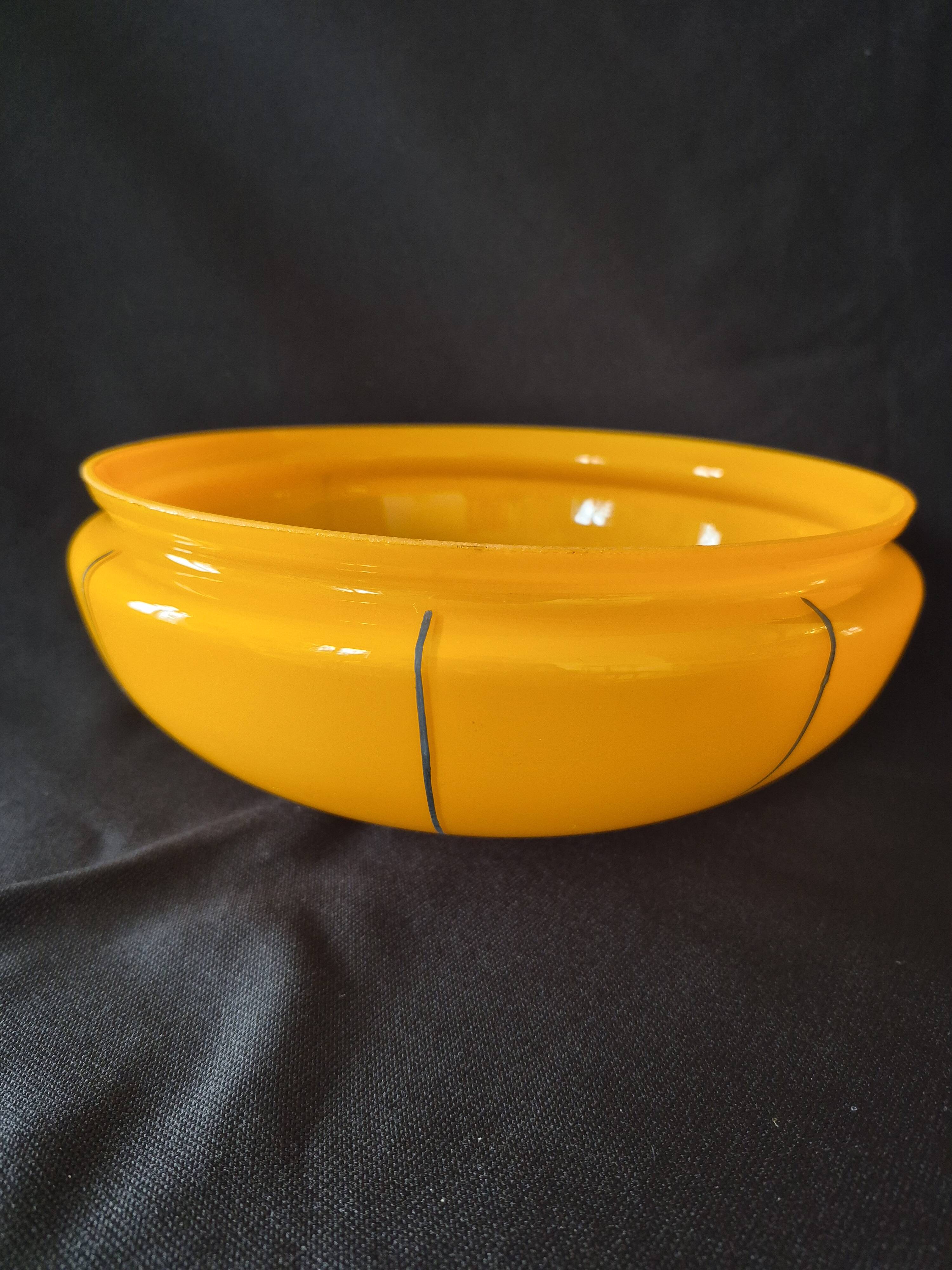 Vintage orange lampshade from the 70s – opaline glass – Space Age style A610