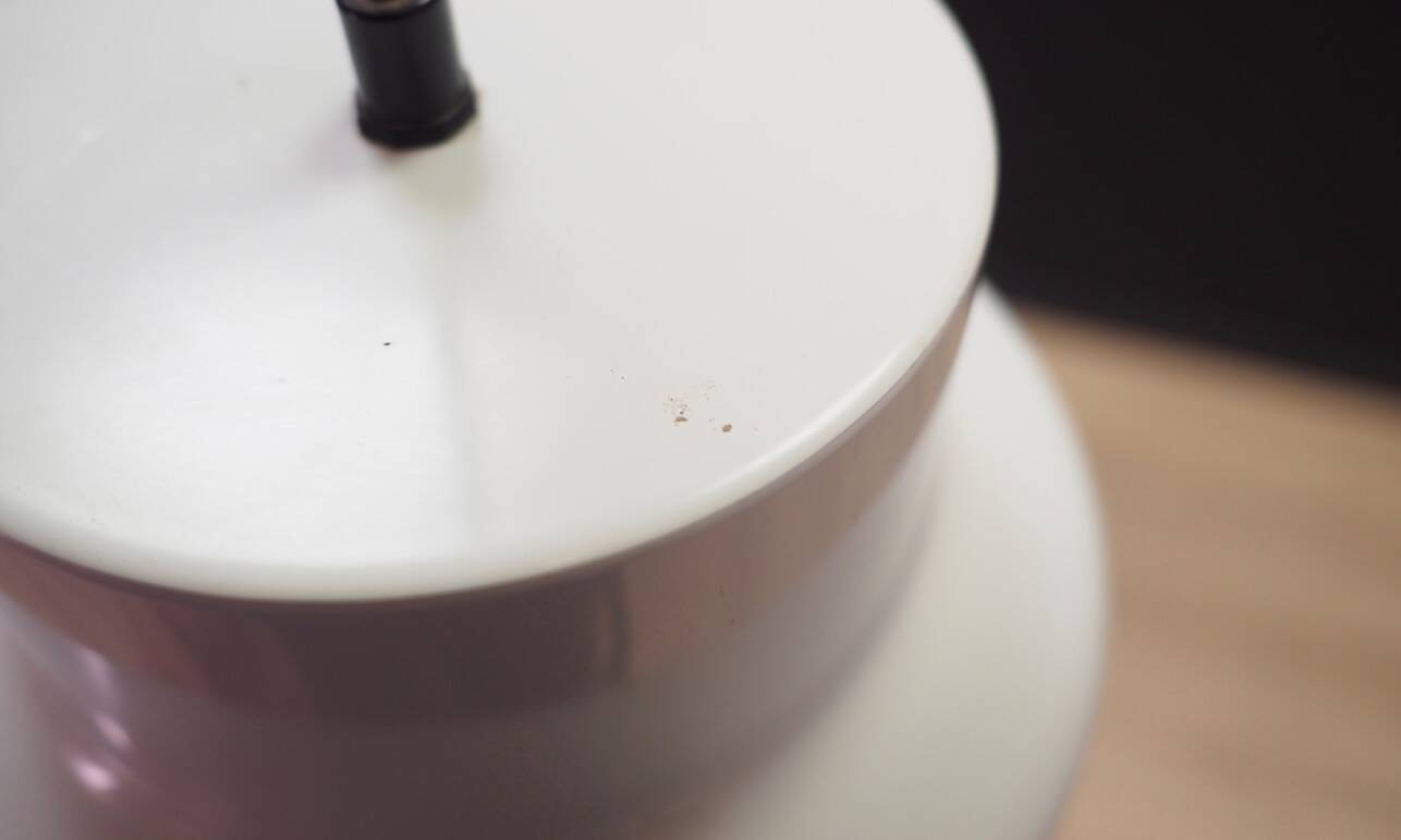 White pendant lamp, Danish design, 1970s, production: Denmark