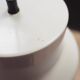 White pendant lamp, Danish design, 1970s, production: Denmark