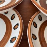 Set of 6 Boch La Louvière soup plates, Kimono model, 1970