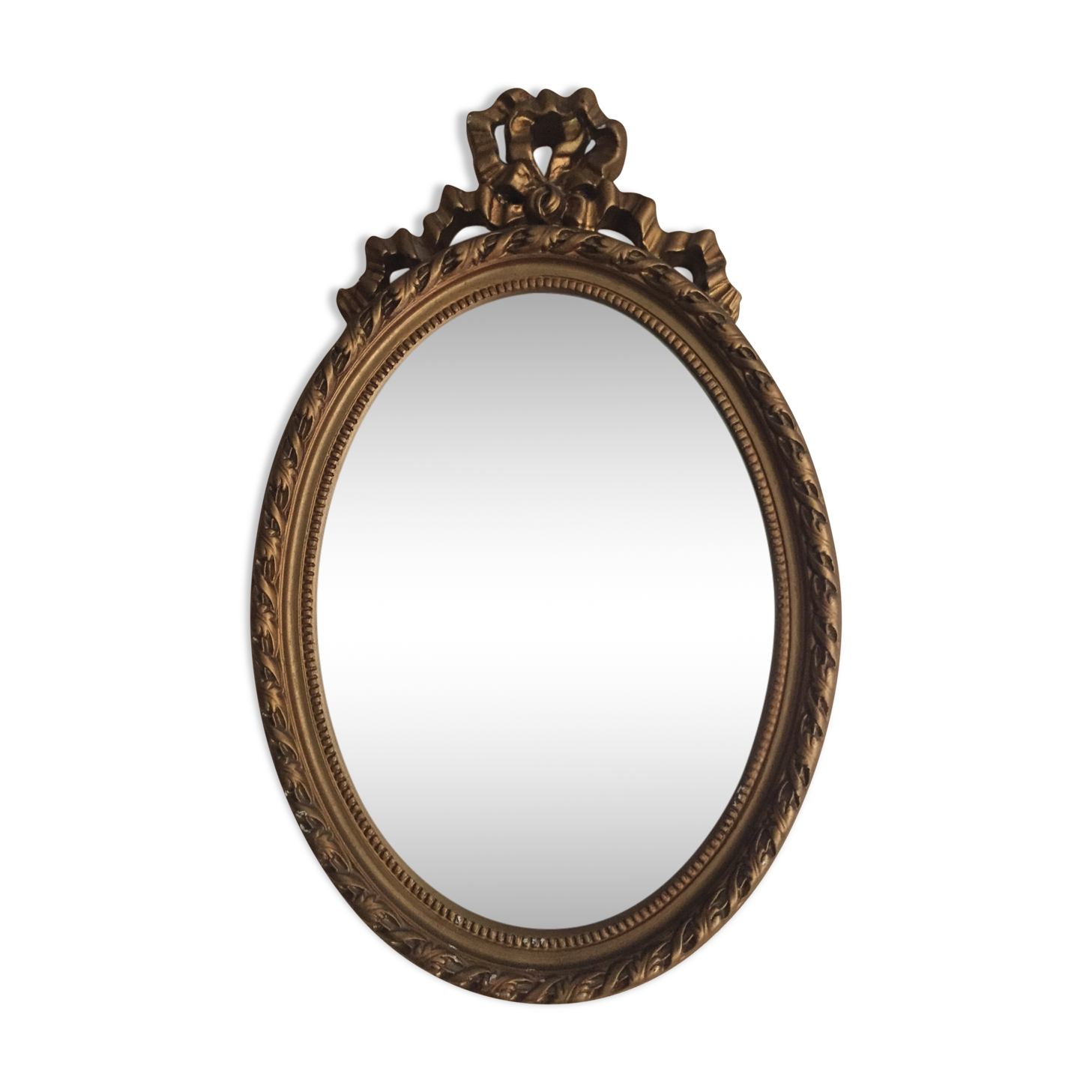 Gold wood mirror