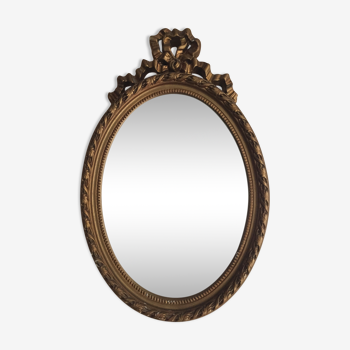 Gold wood mirror