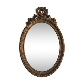 Gold wood mirror