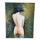 Painting of a woman from behind, oil on canvas, nude