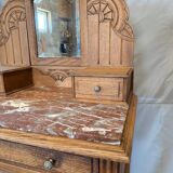 Antique carved oak hairdresser – art deco style