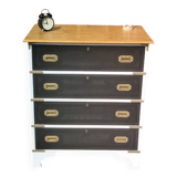 Commode vintage relookée – Style malle de marine