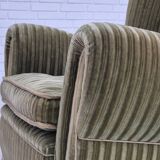 1960s, Danish relax armchair, original condition, green furniture velour.
