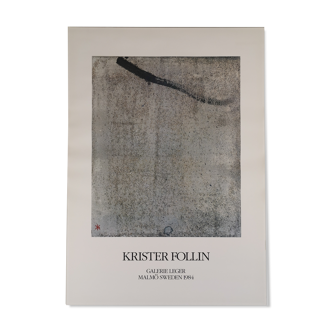 Affiche d'exposition de l'artiste suédois Krister Follin 1980