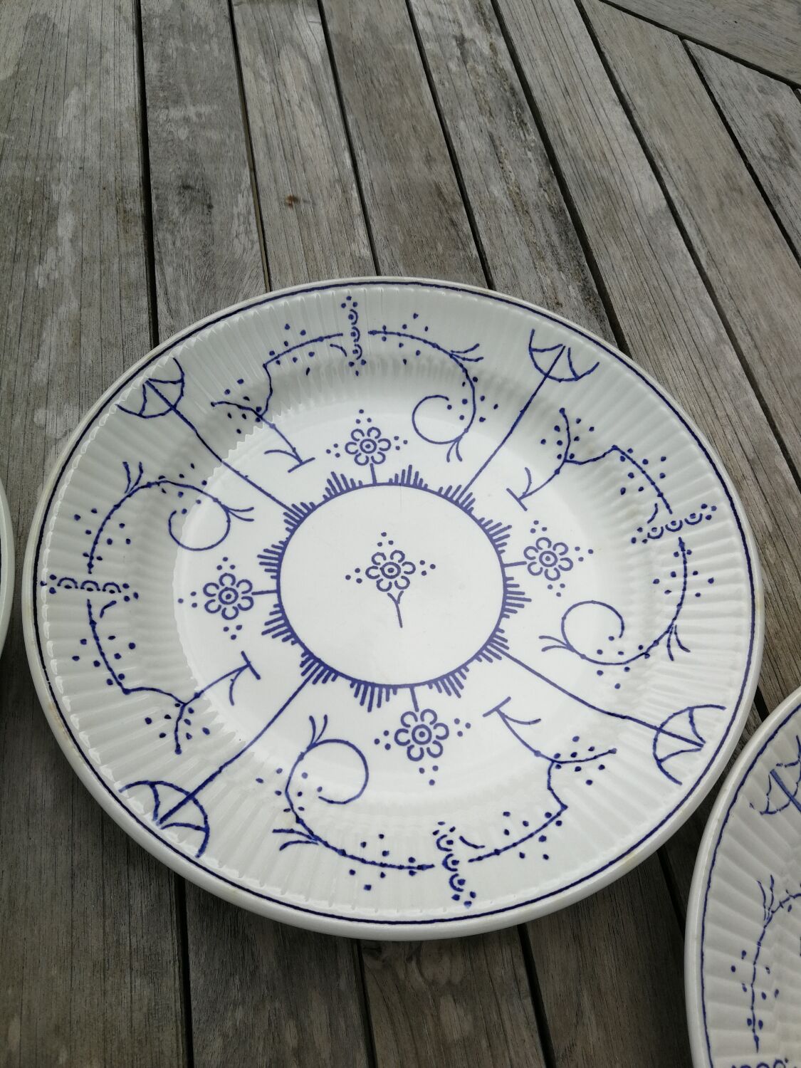 Set of 9 flat plates Copenhagen from Royal Boch