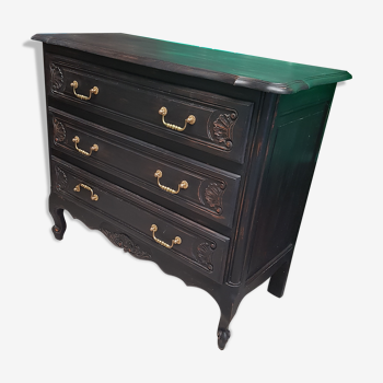 Black chest of drawers 3 drawers