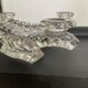 Paire de chandeliers art deco en verre
