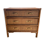 Commode osier et rotin