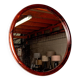 Large round Danish rosewood mirror by Vildbjerg Mobelfabrik 1960.