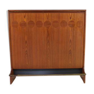 Vintage danish design cocktail bar in teakwood by Johannes Andersen