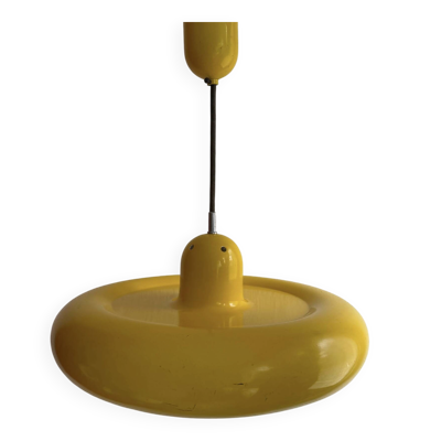 Suspension Valenti & C en aluminium jaune,  années 70