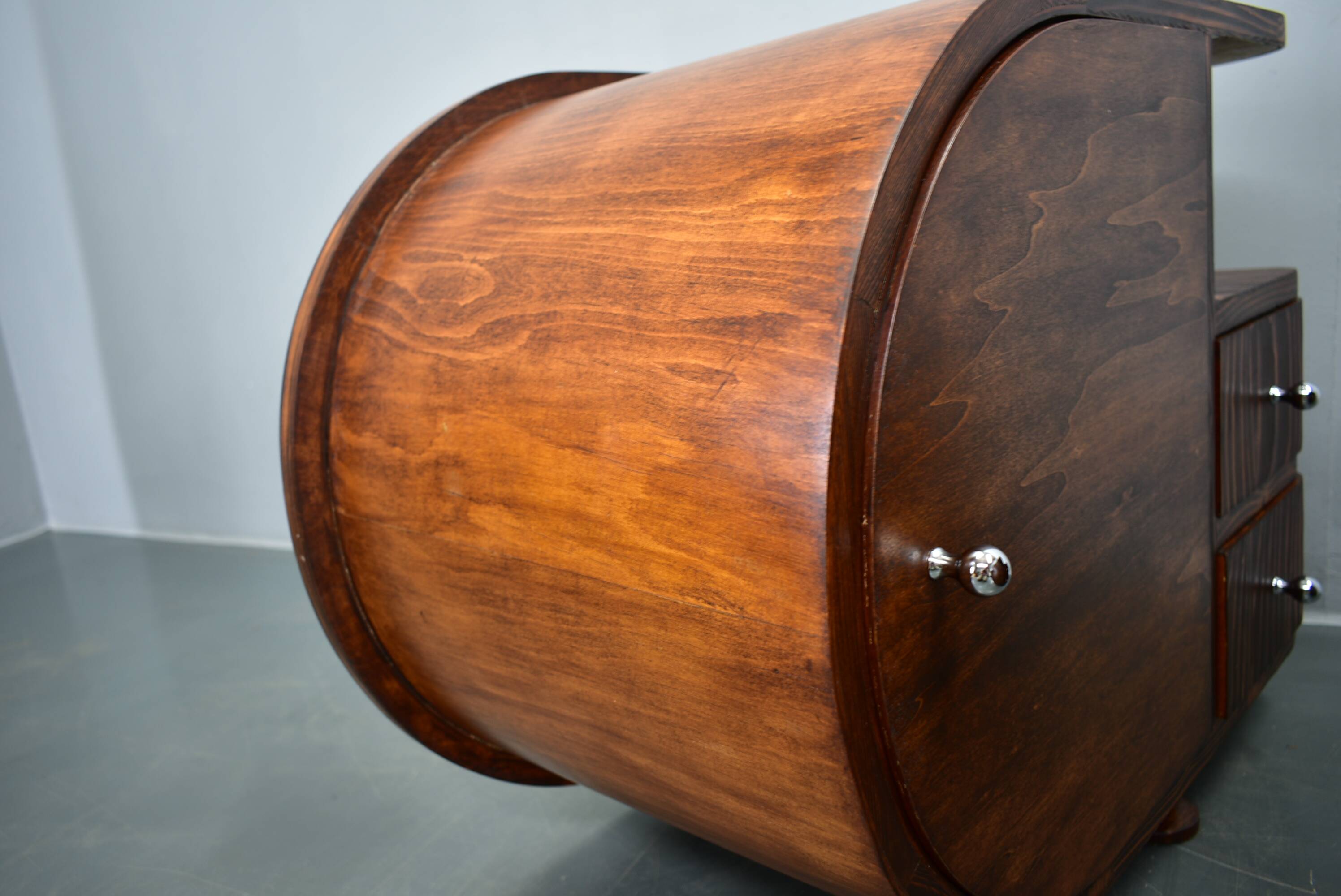 1935s pair of rare Art Deco bedside tables, Czechoslovakia