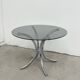 Chrome coffee table / tinted glass
