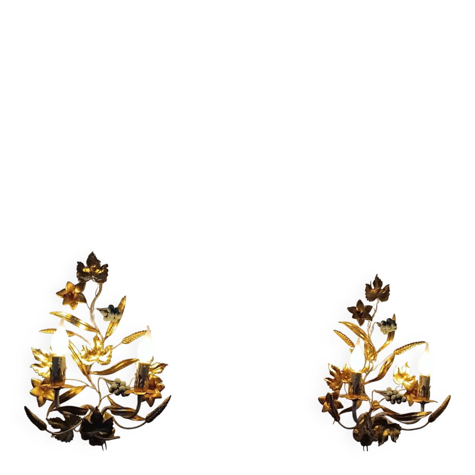 Paire d'appliques années 60/70