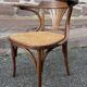 Rare american viennese style office armchair, bent wood, w baumann.