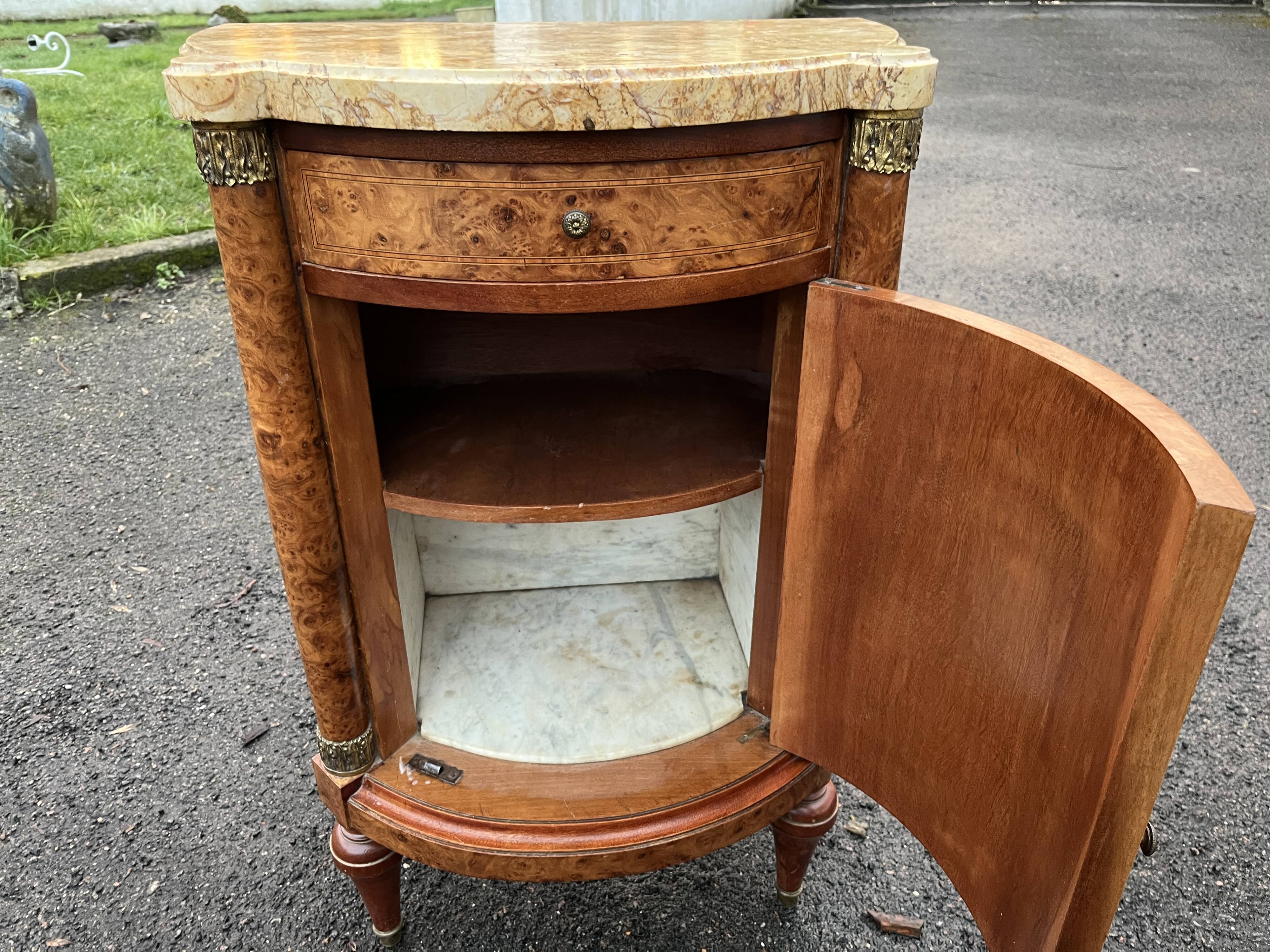 Small Louis XVI style marquetry sideboard