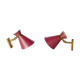 Pair diabolo bordeaux in dating from the 50s wall light