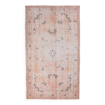 Tapis vintage classique saumon et beige 6x10, 175x304 cm
