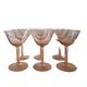 Ensemble de 9 verres à apéritif roses français, années 1930