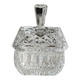 Sucrier vintage de forme carrée en cristal motifs croisillons, losanges, écailles