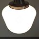 XL Art Deco suspension in white opaline, France circa 1920