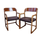Pair of Baumann armchairs, model "sled", 1960