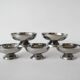 set of 5 small designer stainless steel bowls 1970 9 x 4 cm