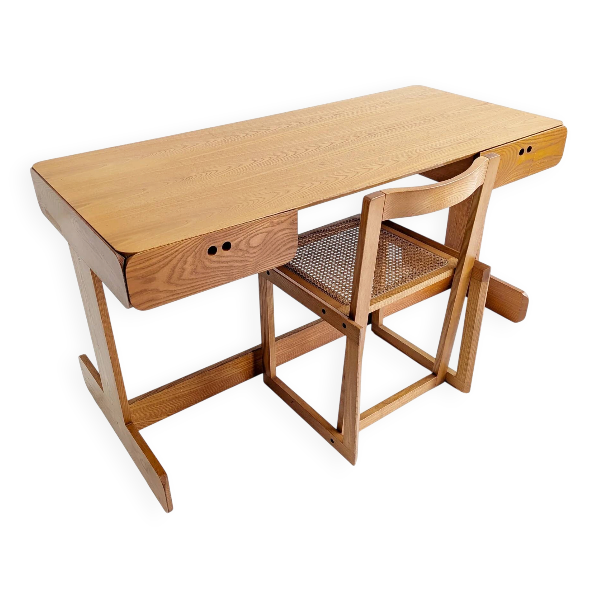 Midcentury desk & matching armchair by Derk Jan De Vries 1970s