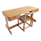 Midcentury desk & matching armchair by Derk Jan De Vries 1970s