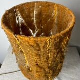 Stoneware lamp with wool shade