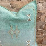 Silk cactus cushion cover: Handwoven Moroccan Sabra cushion.