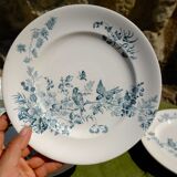 Mignon plates in Longwy earthenware