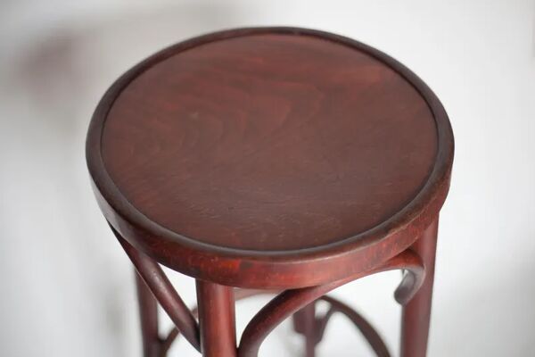 Tabouret de bar bois courbé , tabouret haut vintage, tabouret vintage, déco bar, meuble vintage