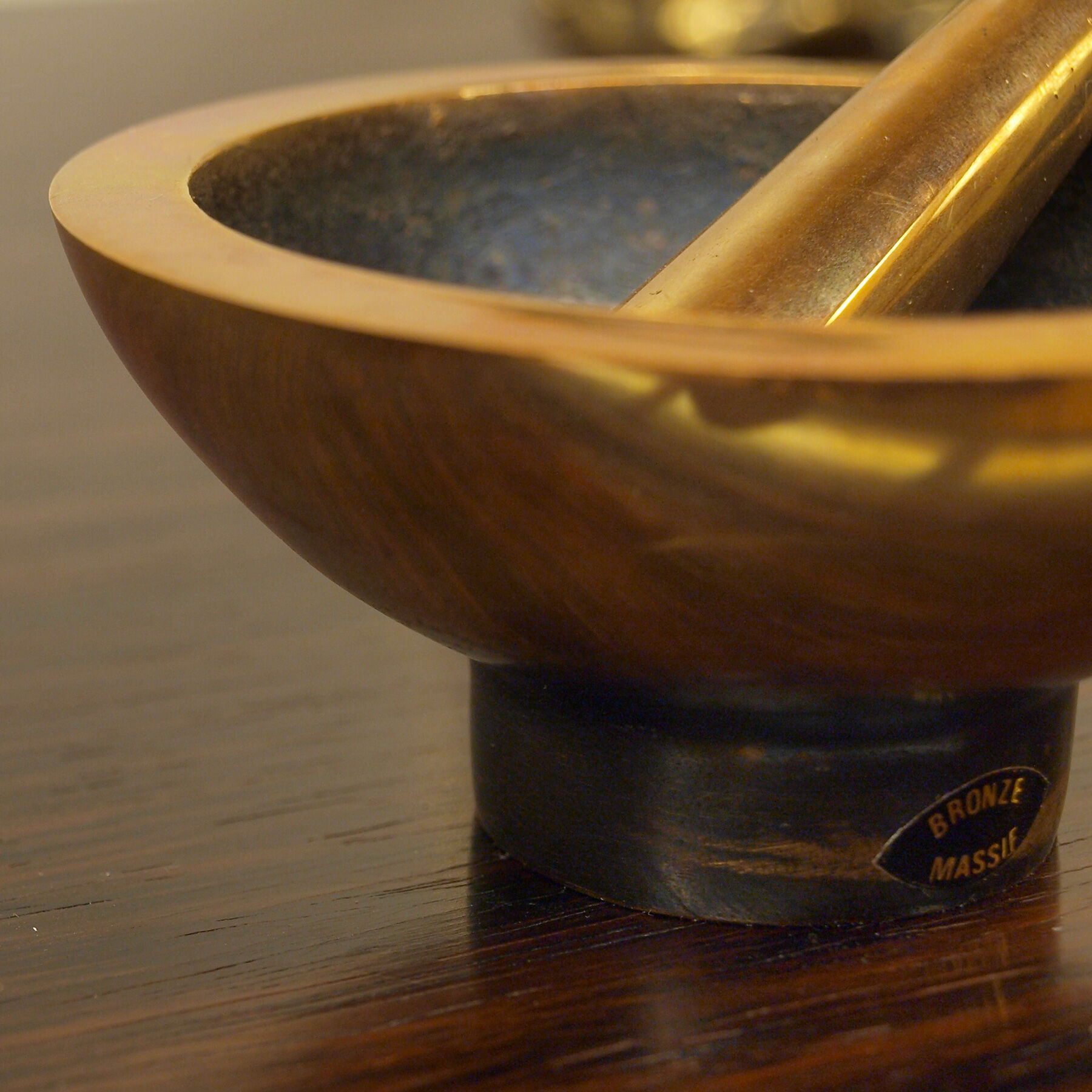 Jacques Lauterbach's bronze pestle ashtray, 1960s