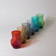 Mid-century rainbow glass set: 6 Finnish style glasses, by Kaj Franck & Lasi.