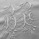 Antique linen: embroidered sheet, monogram