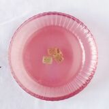 6 Arcoroc pink glass dessert plates