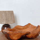 Empty carved wooden pocket