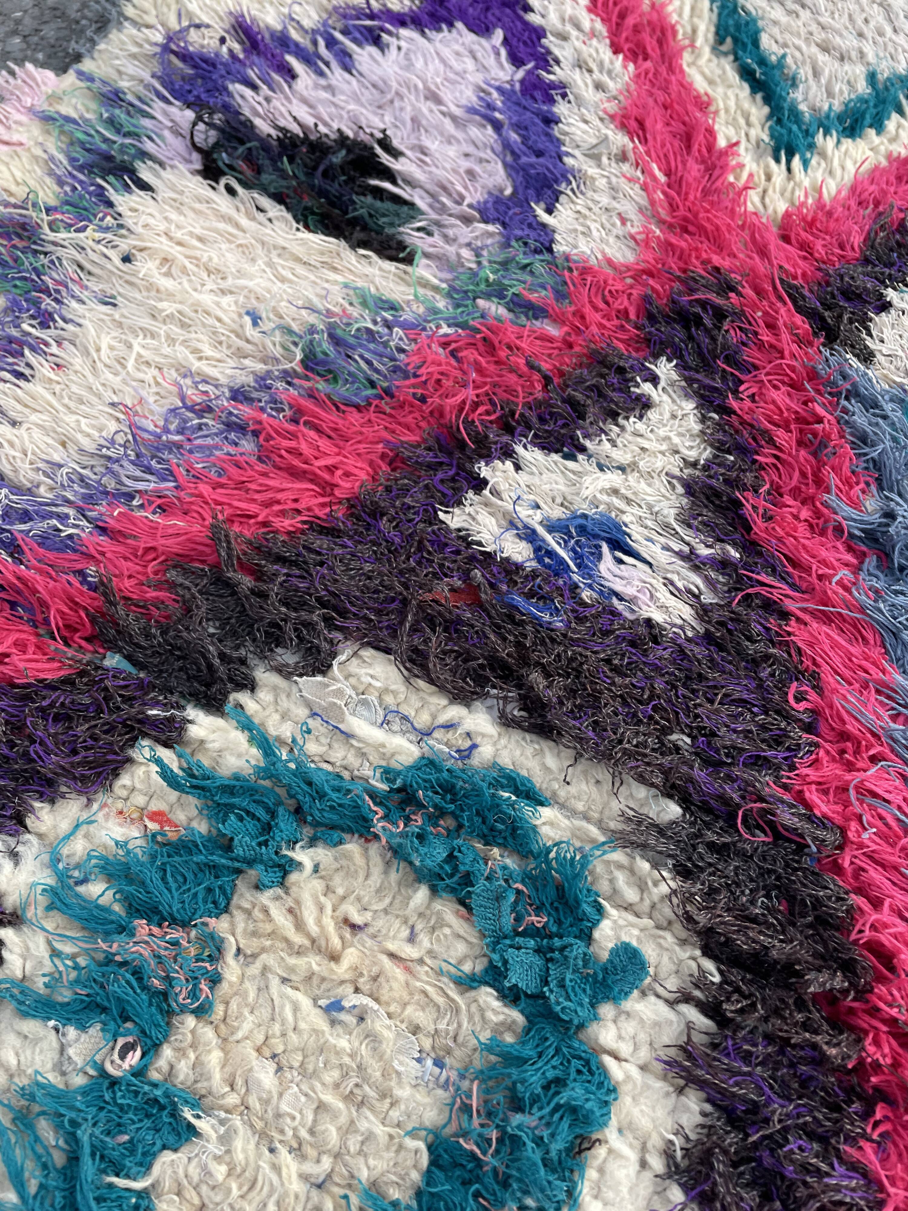 Vintage azilal berber carpet 75x160 cm