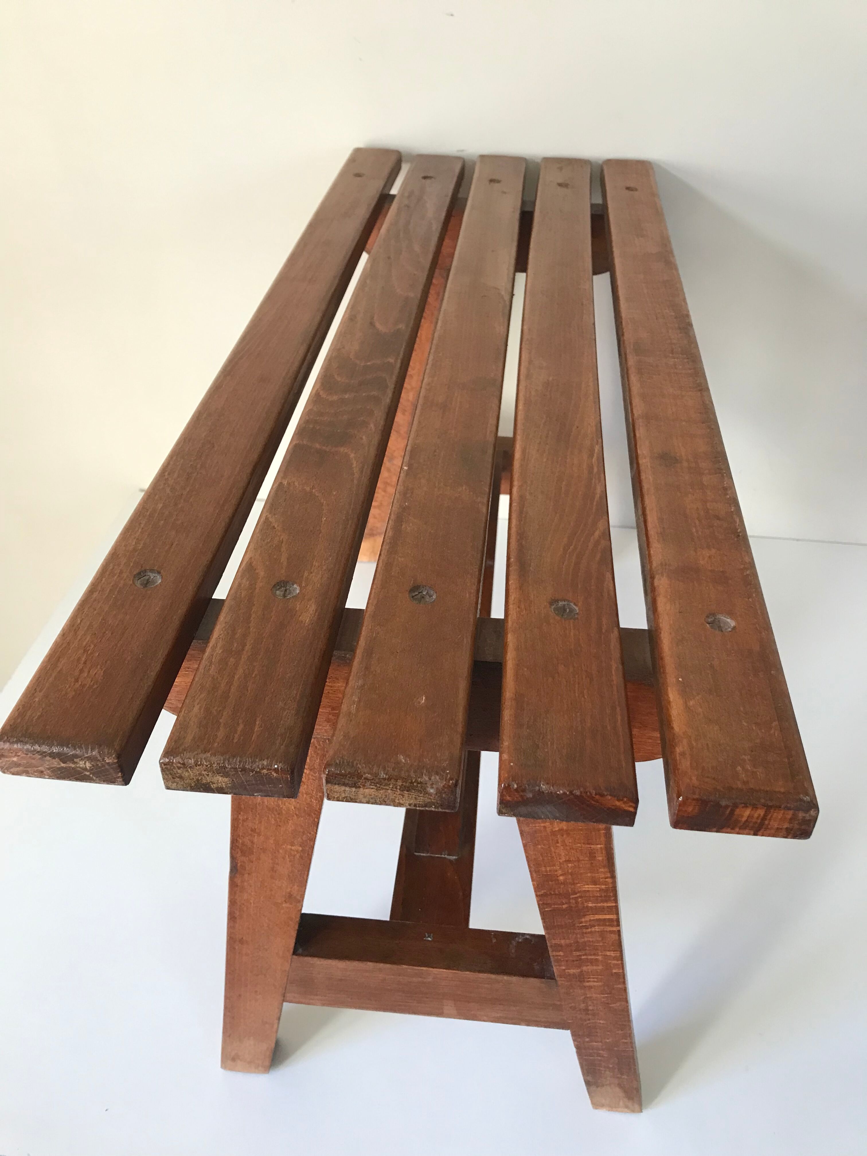 Vintage oak bench years 60