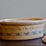 Large Alsatian terrine in ochre terracotta