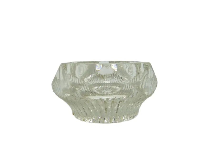 ABF Salt Shaker, art deco, transparent glass, Ząbkowice, Poland