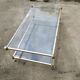 Table basse double plateau verre vintage